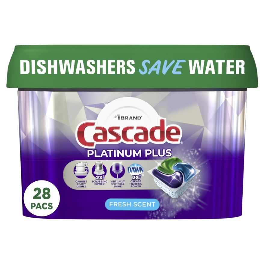 CASCADE PLATINUM PLUS ACTIONPACS FRESH SCENT 28'S (TUB)