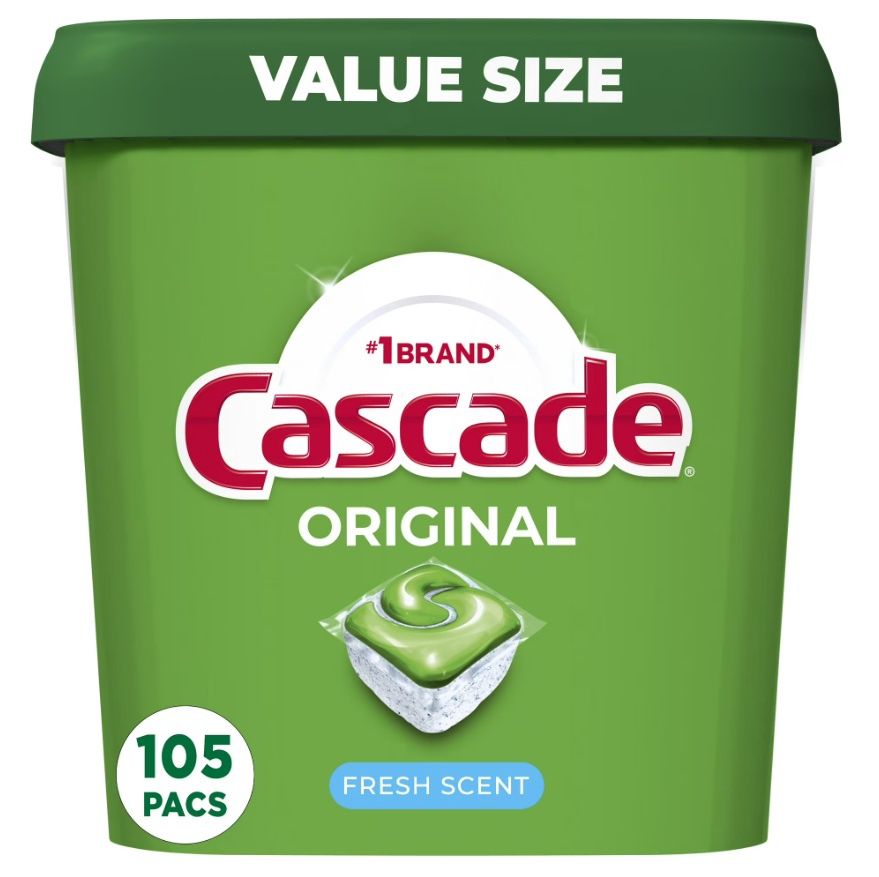 CASCADE ORIGINAL ACTIONPACS FRESH SCENT 105'S (TUB)