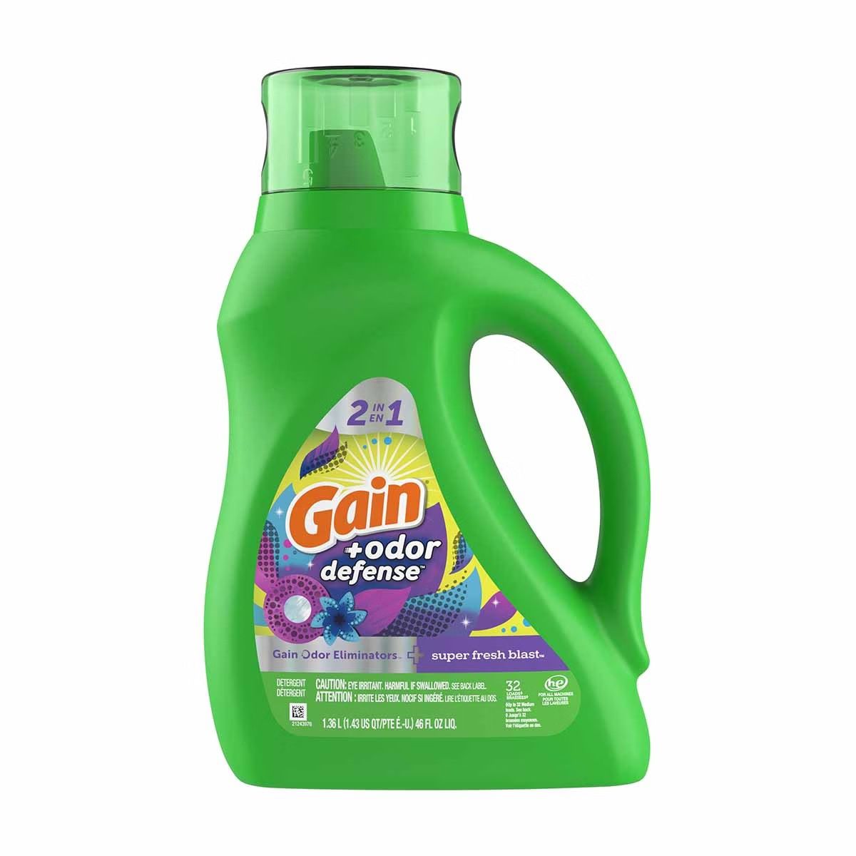 GAIN + ODOR DEFENSE 2-IN-1 DETERGENT 2.6L SUPER FRESH BLAST 32LOADS