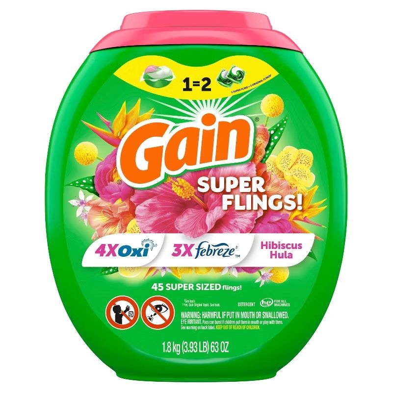 GAIN SUPER FLINGS! 1.8KG HIBISCUS HULA 45'S
