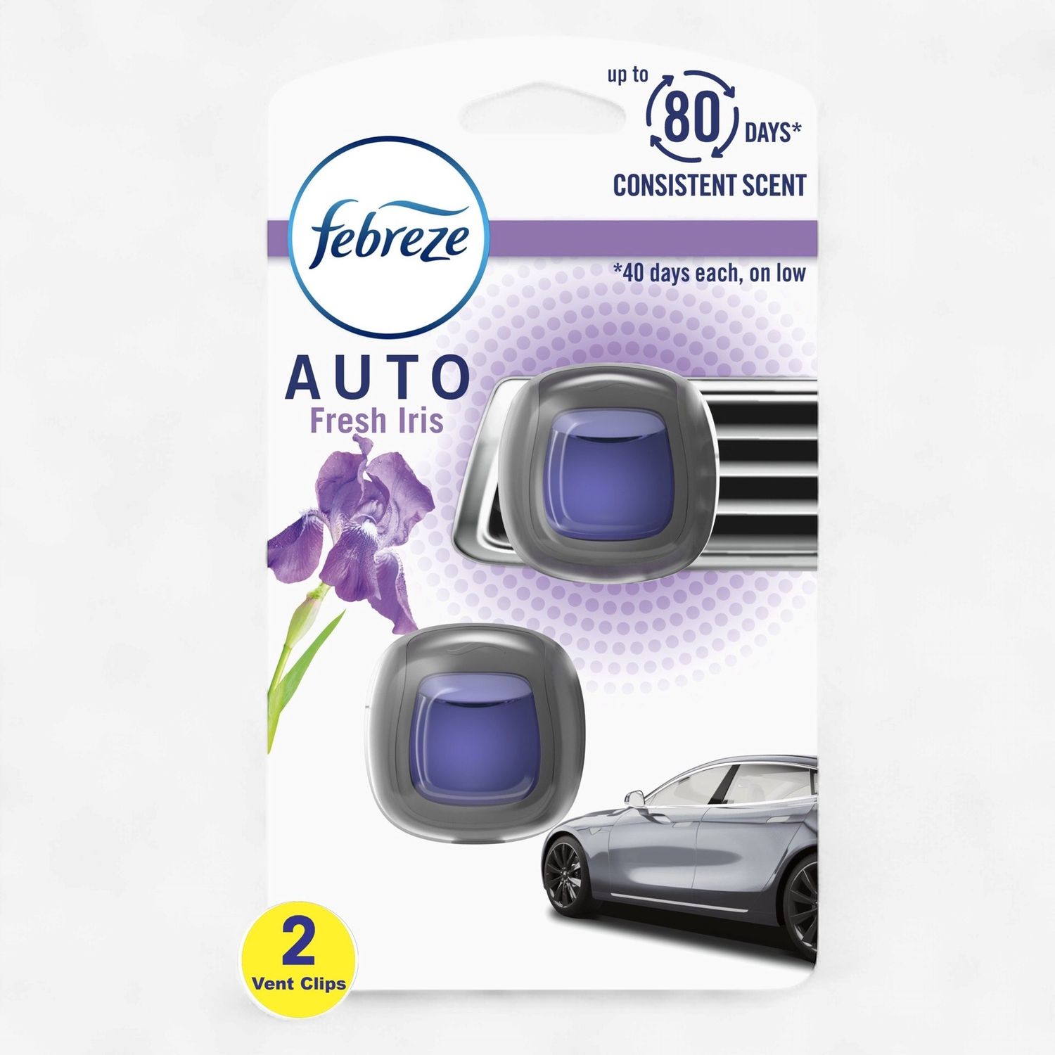 FEBREZE CAR AIR FRESHENER 2ML FRESH IRIS (2PACK)