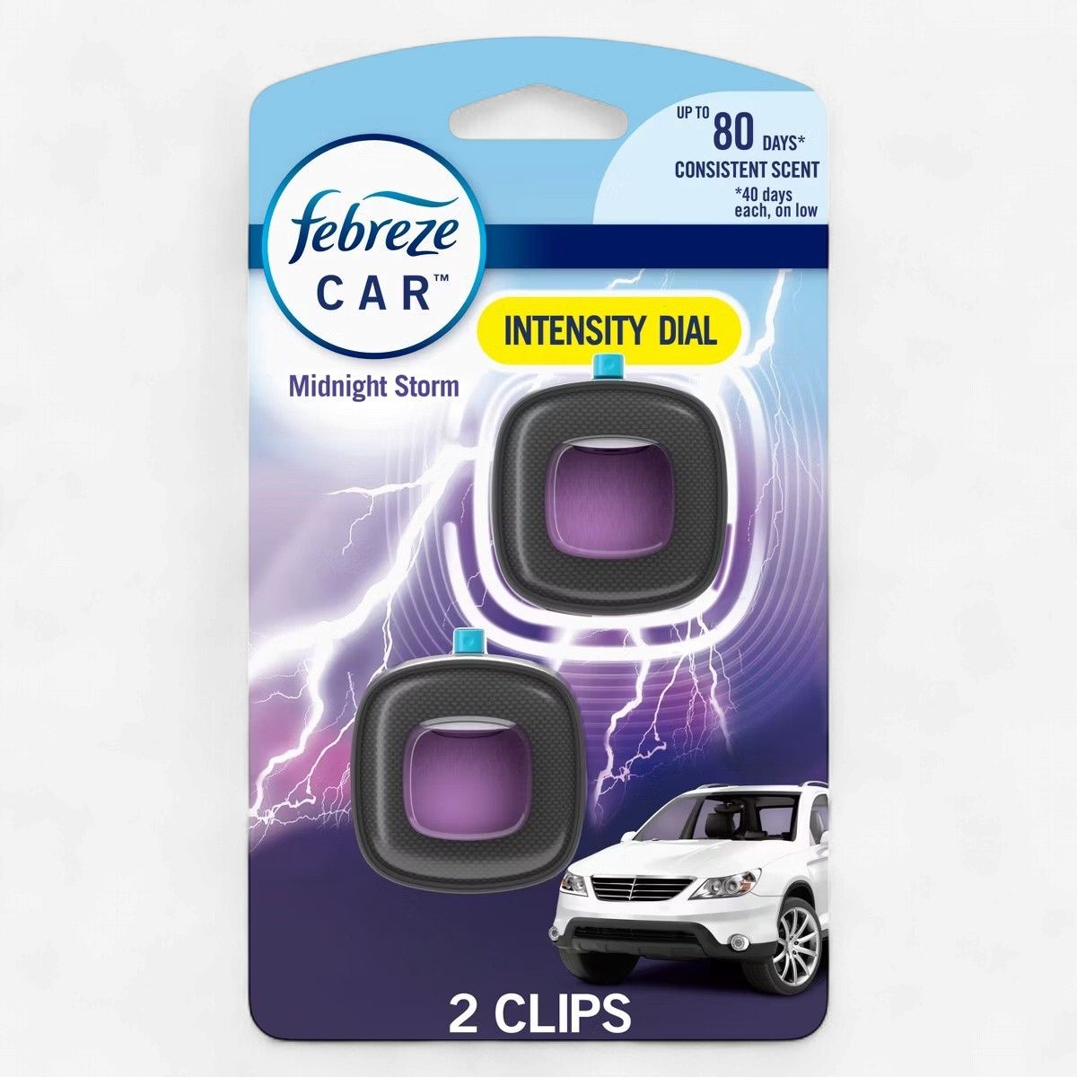 FEBREZE CAR AIR FRESHENER 2ML MIDNIGHT STORM (2PACK)
