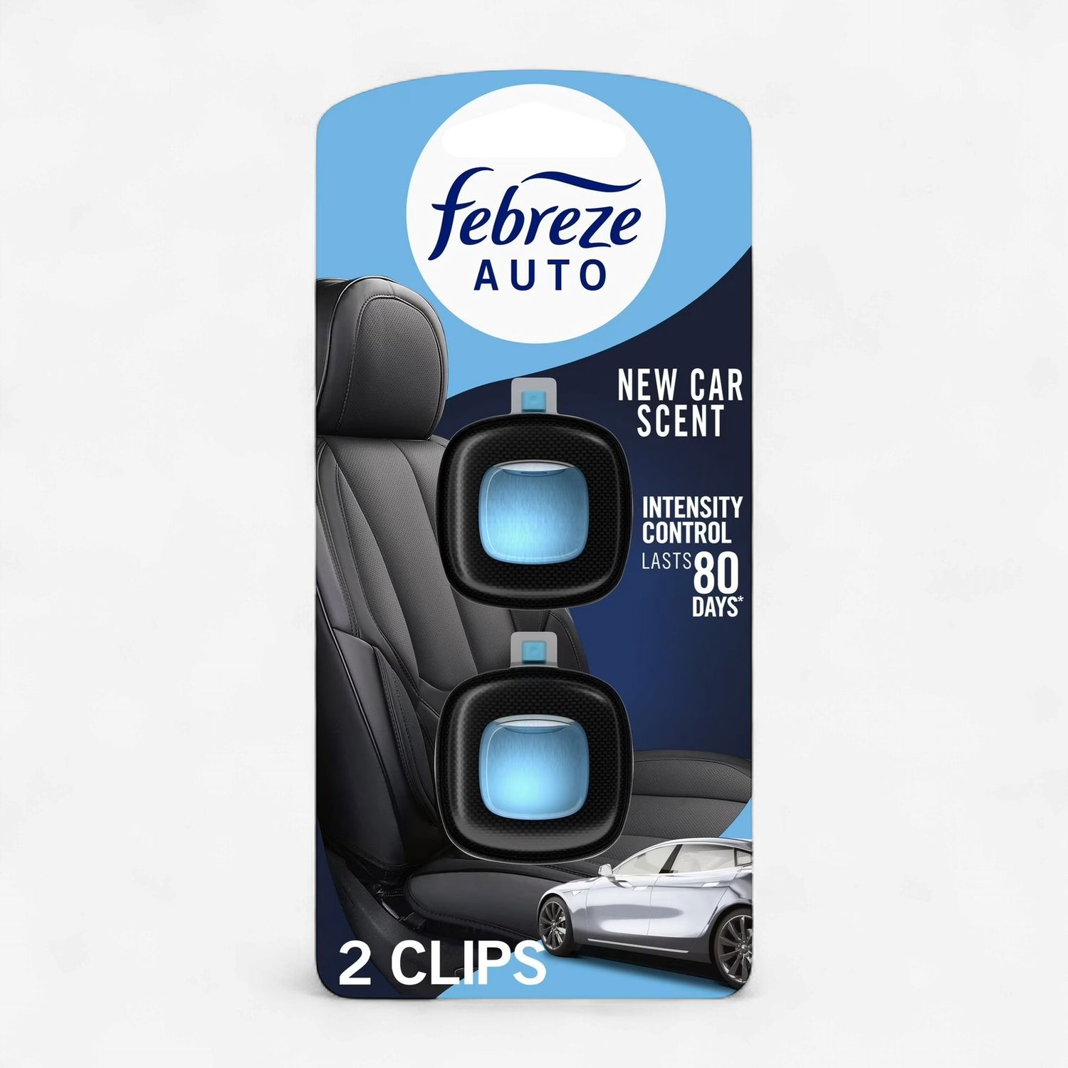 FEBREZE CAR AIR FRESHENER 2ML NEW CAR SCENT (2PACK)