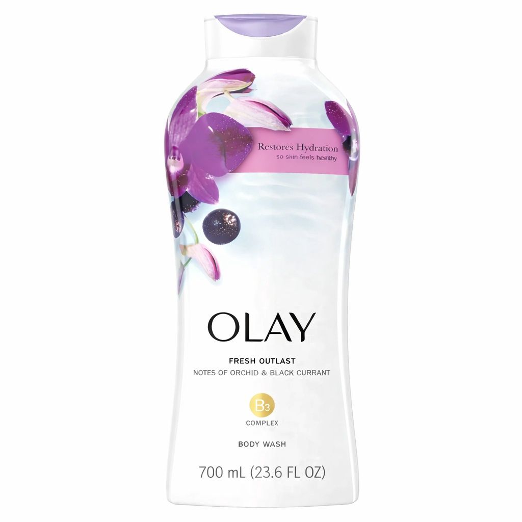 OLAY FRESH OUTLAST BODY WASH 700ML ORCHID BLACK CURRANT B3 COMPLEX