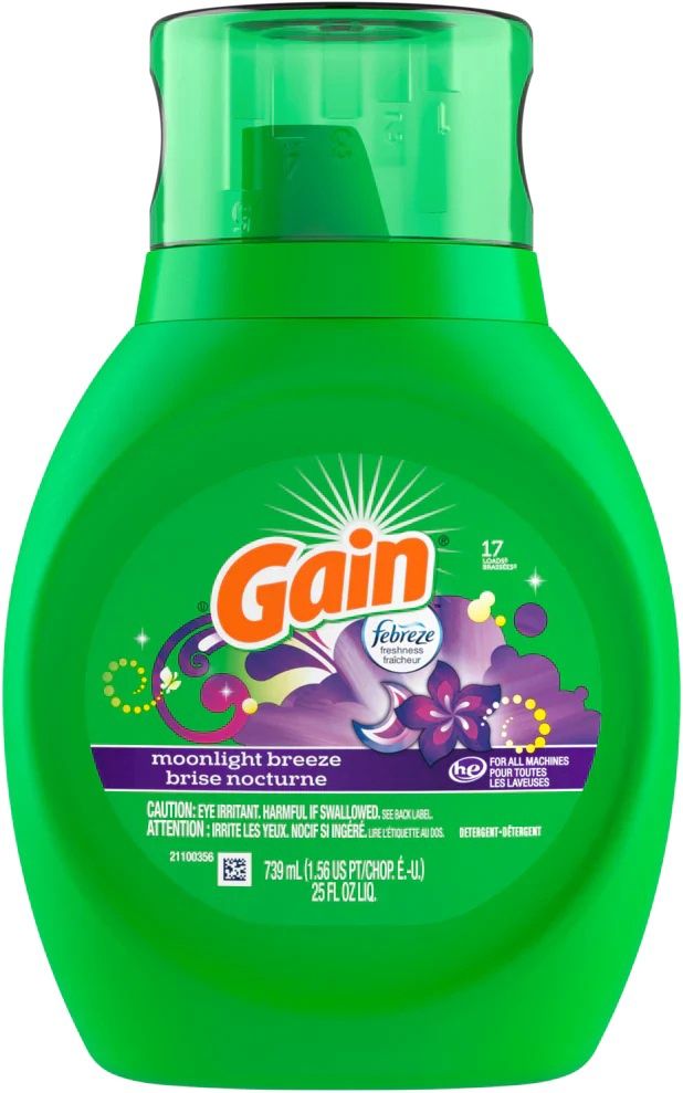 GAIN DETERGENT 739ML MOONLIGHT BREEZE 17LOADS