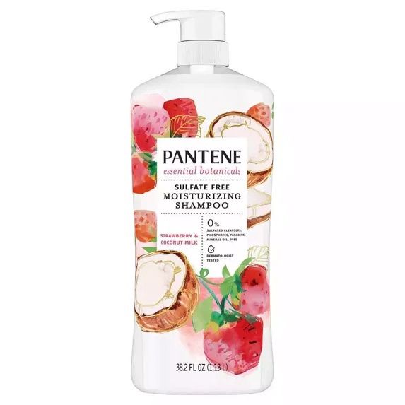 PANTENE ESSENTIAL BOTANICALS MOISTURIZING SHAMPOO STRAWBERRY &amp; COCONUT MILK 1.13L
