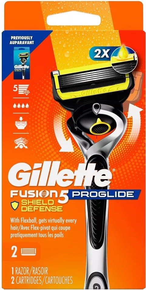 GILLETTE FUSION5 PROGLIDE SHIELD 1RAZOR + 2CARTRIDGES