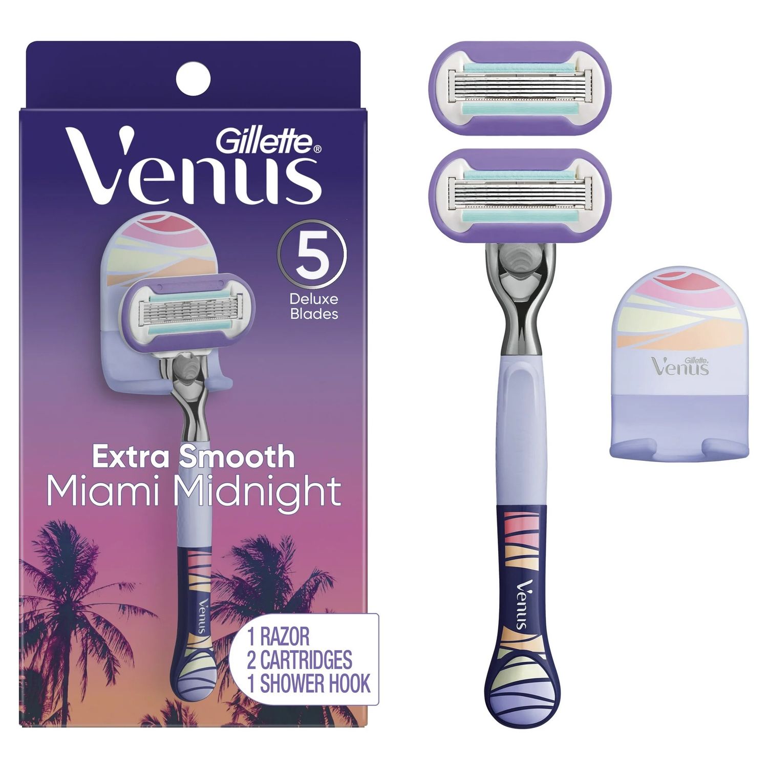 GILLETTE VENUS MIAMI MIDNIGHT 1RAZOR + 2CARTRIDGES
