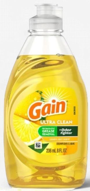 GAIN ULTRA CLEAN DISHWASHING LIQUID 236ML LEMON