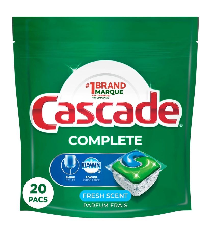 CASCADE COMPLETE ACTIONPACS FRESH SCENT 20'S