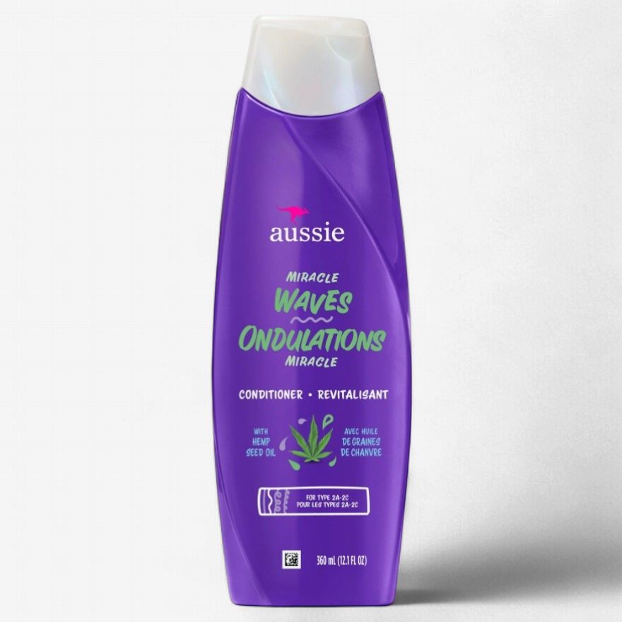 AUSSIE MIRACLE WAVES HEMP SEED OIL CONDITIONER 360ML