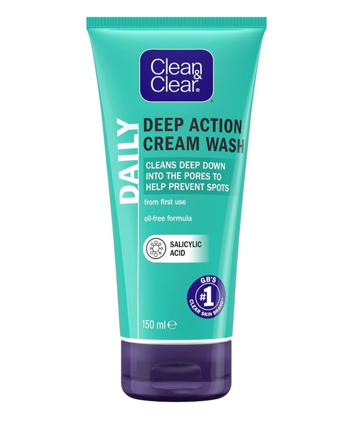 CLEAN &amp; CLEAR DAILY DEEP ACTION CREAM WASH 150ML