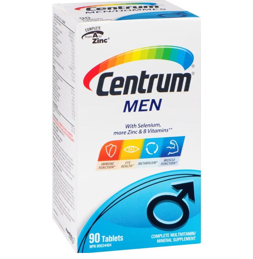 CENTRUM MEN MULTIVITAMIN MULTIMINERAL SUPPLEMENT TABLETS 90'S