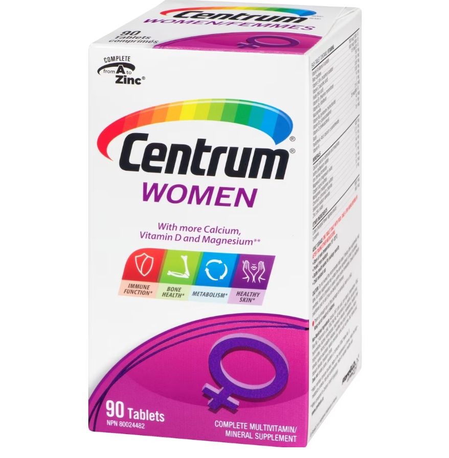 CENTRUM WOMEN MULTIVITAMIN MULTIMINERAL SUPPLEMENT TABLETS 90'S