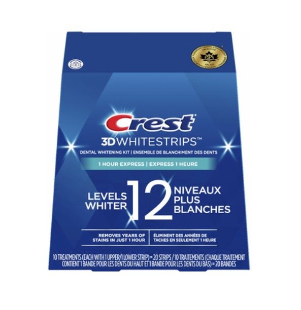 CREST 3D WHITESTRIPS 12 LEVELS WHITER 10'S