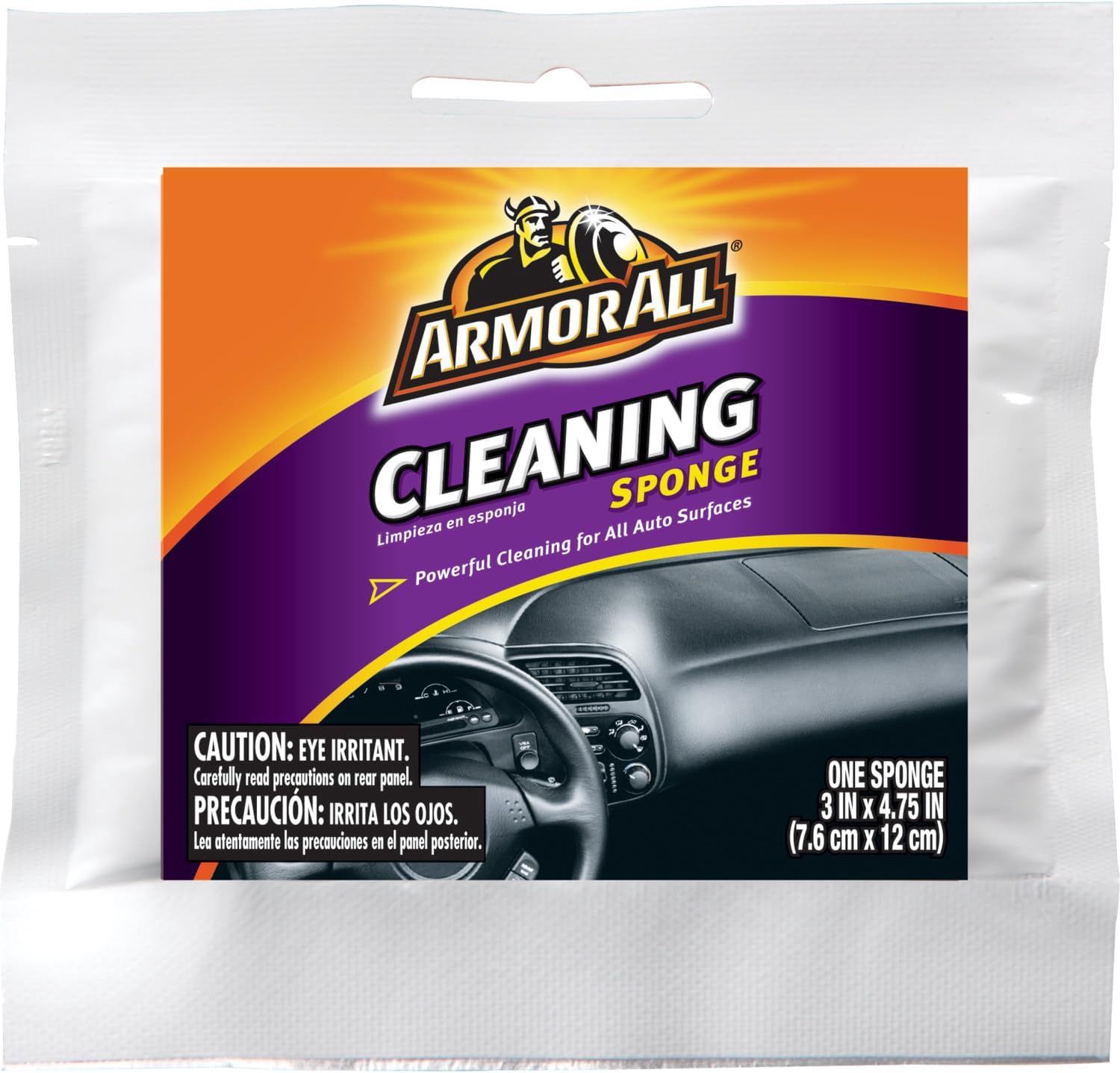 ARMOR ALL CLEANING SPONGE 1CT STAIN REMOVING.