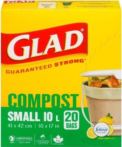 GLAD COMPOST FEBREZE SMALL 10L 20BAGS