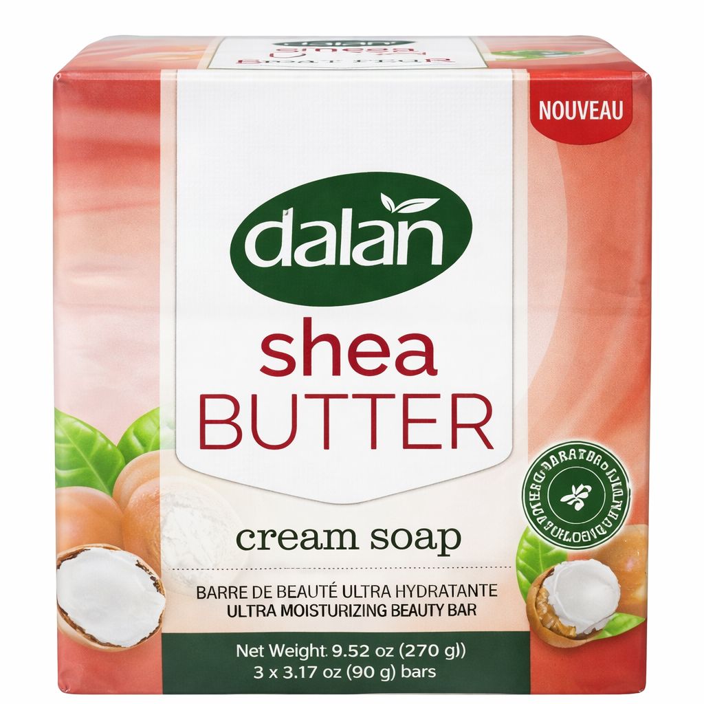 DALAN CREAM BAR SOAP 90G SHEA BUTTER (3PACK)