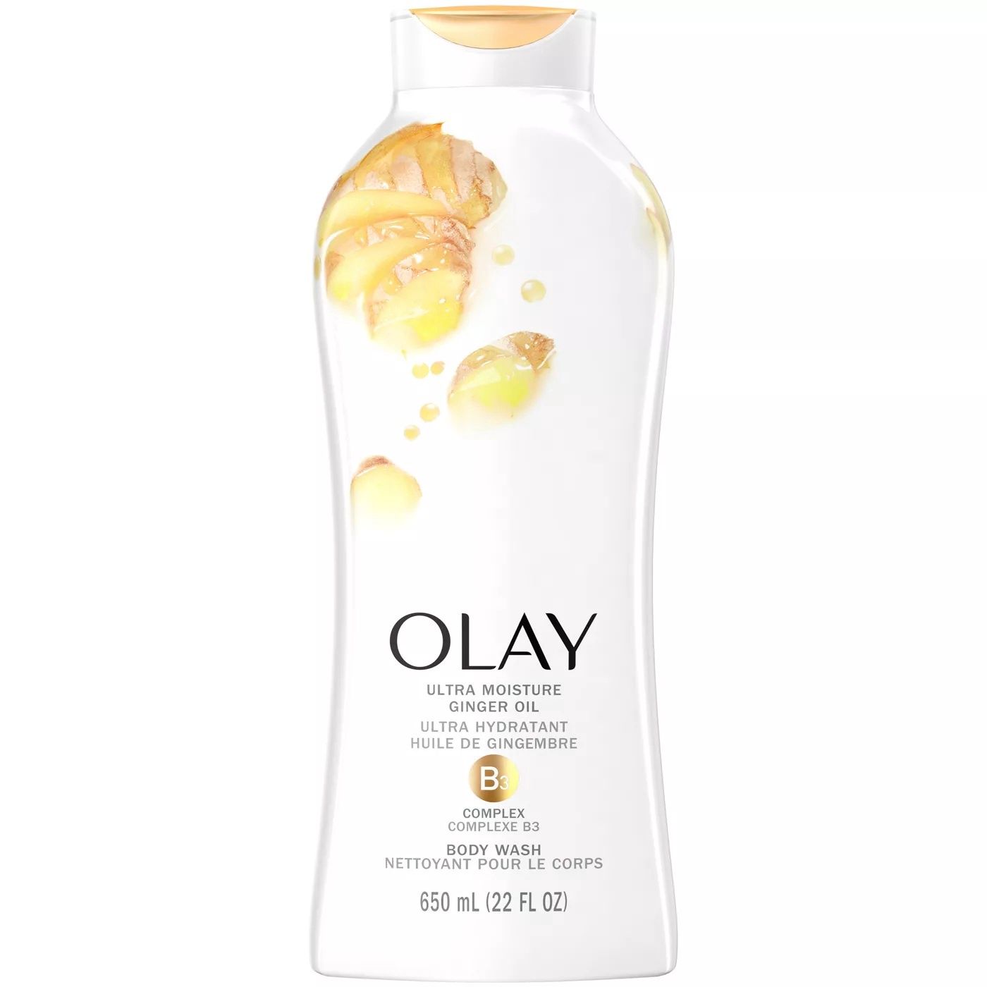 OLAY ULTRA MOISTURE BODY WASH 650ML GINGER OIL B3 COMPLEX