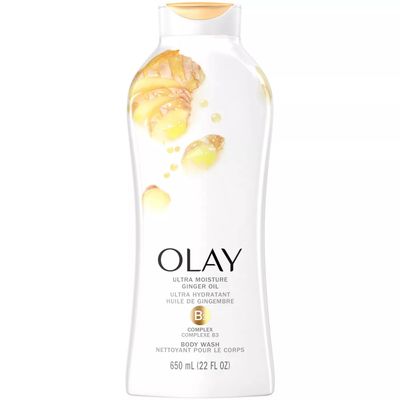 OLAY ULTRA MOISTURE BODY WASH 650ML GINGER OIL B3 COMPLEX