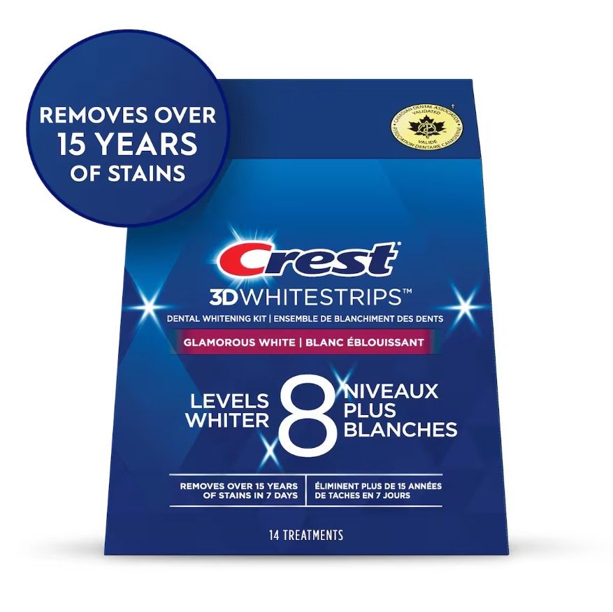CREST 3D WHITESTRIPS GLAMOROUS WHITE 8 LEVELS WHITER 14'S