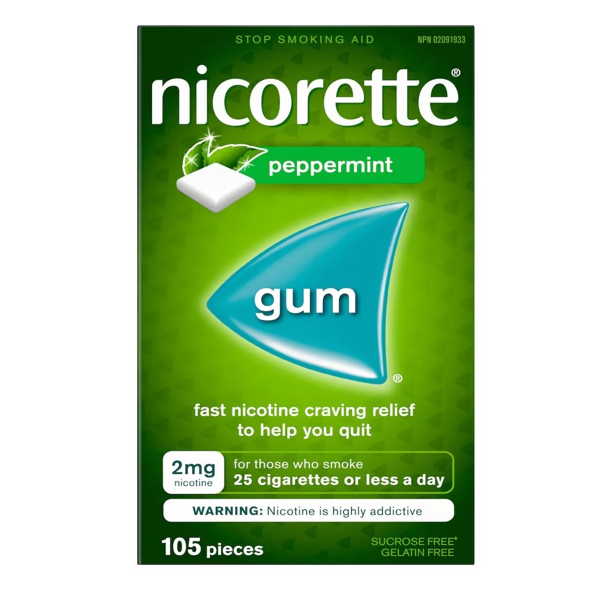 NICORETTE GUM 2MG 105'S ULTRA FRESH MINT