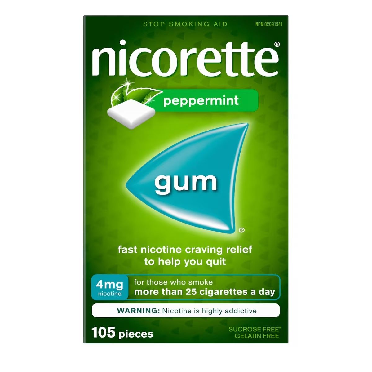 NICORETTE GUM 4MG 105'S ULTRA FRESH MINT