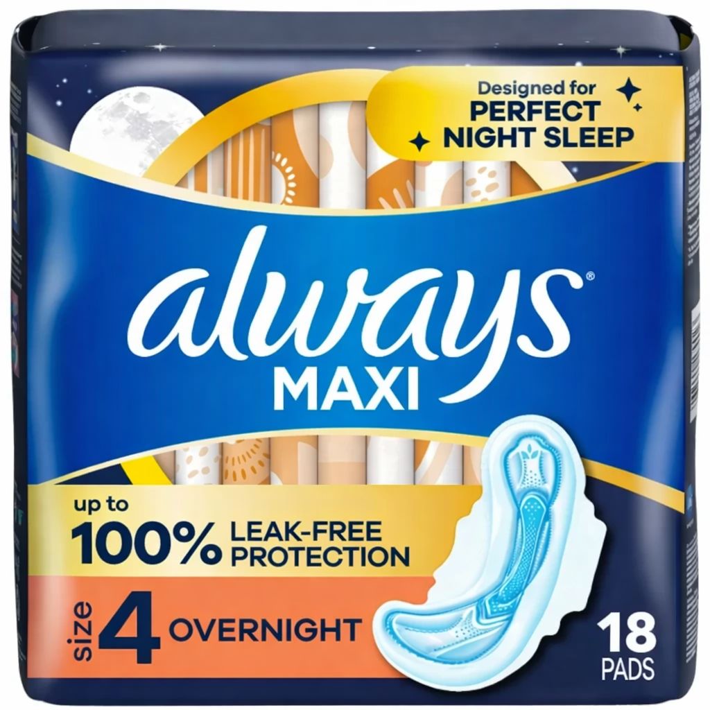 ALWAY MAXI OVERNIGHT (SIZE 4) 18PADS