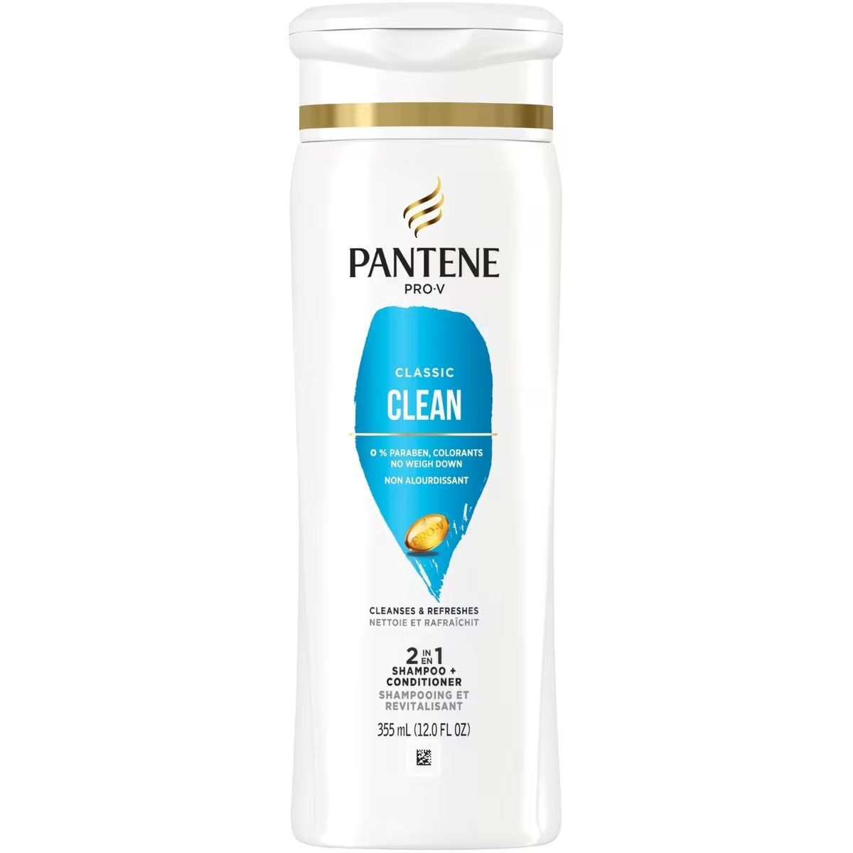 PANTENE PRO-V 2-IN-1 SHAMPOO CONDITIONER CLASSIC CLEAN 355ML