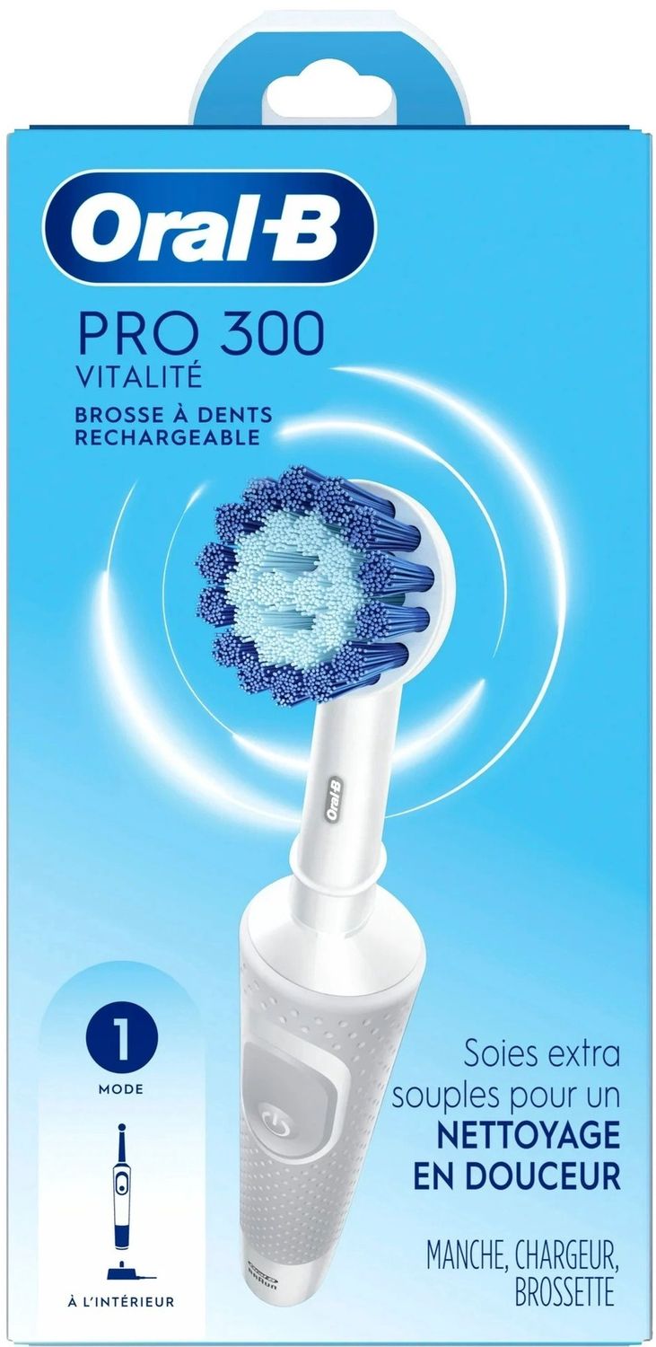 ORAL-B PRO 300 VITALITY RECHARGEABLE TOOTHBRUSH GENTLE CLEANING