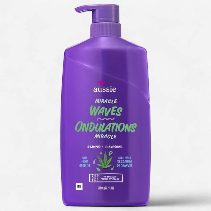 AUSSIE MIRACLE WAVES HEMP SEED OIL SHAMPOO 778ML (PUMP)