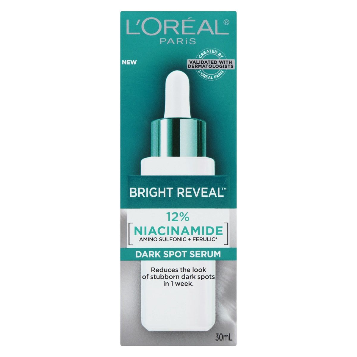 L'OREAL PARIS BRIGHT REVEAL 12% NIACINAMIDE 30ML DARK SPOTS SERUM