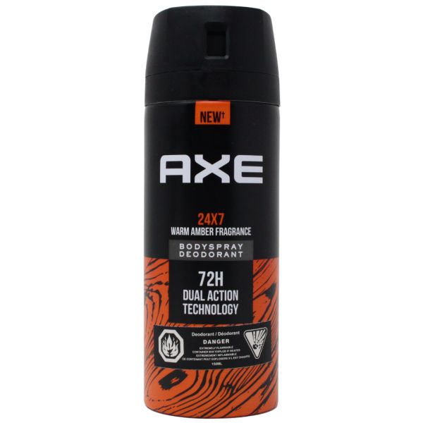 AXE SPRAY 150ML 24X7 WARM AMBER