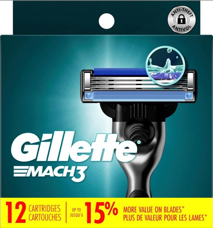 GILLETTE MACH3 12CARTRIDGES