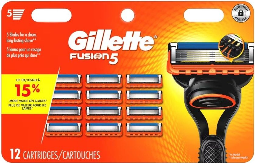 GILLETTE FUSION 5 12CARTRIDGES