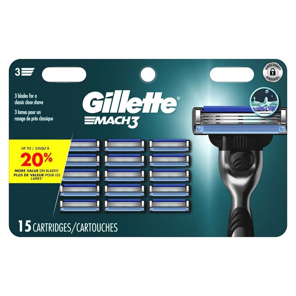 GILLETTE MACH3 15CARTRIDGES
