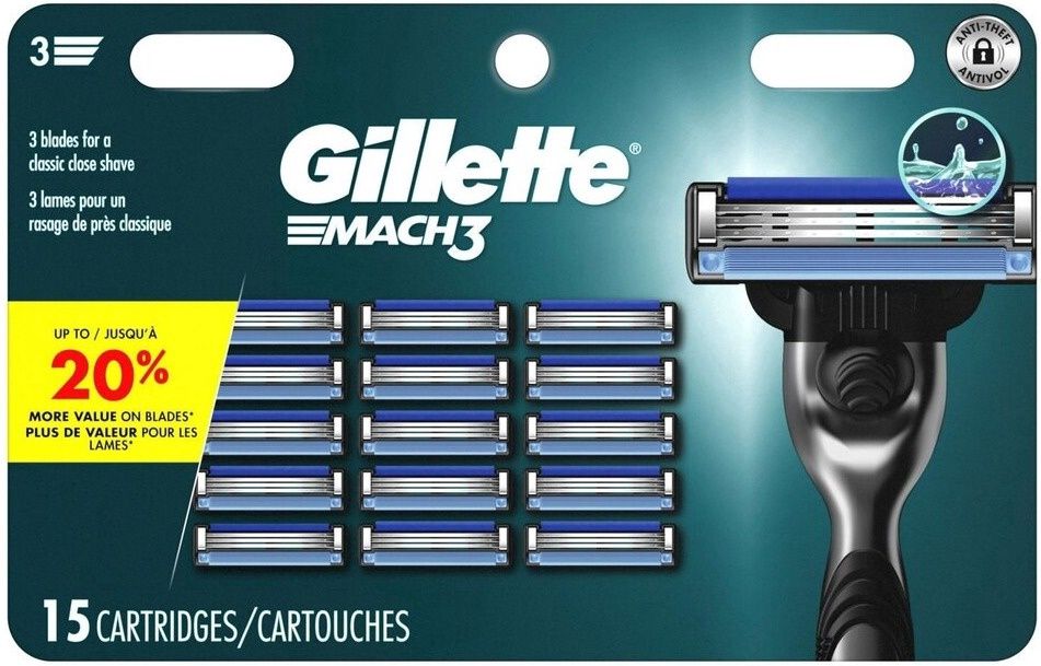 GILLETTE MACH3 15CARTRIDGES
