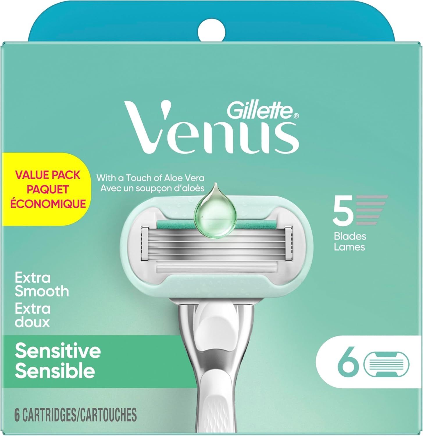 GILLETTE VENUS EXTRA SMOOTH SENSITIVE 6CARTRIDGES