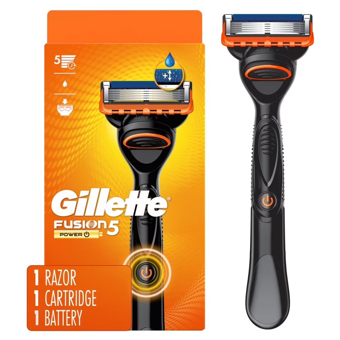 GILLETTE FUSION 5 POWER 1POWERRAZOR + 1BATTERY + 1CARTRIDGE