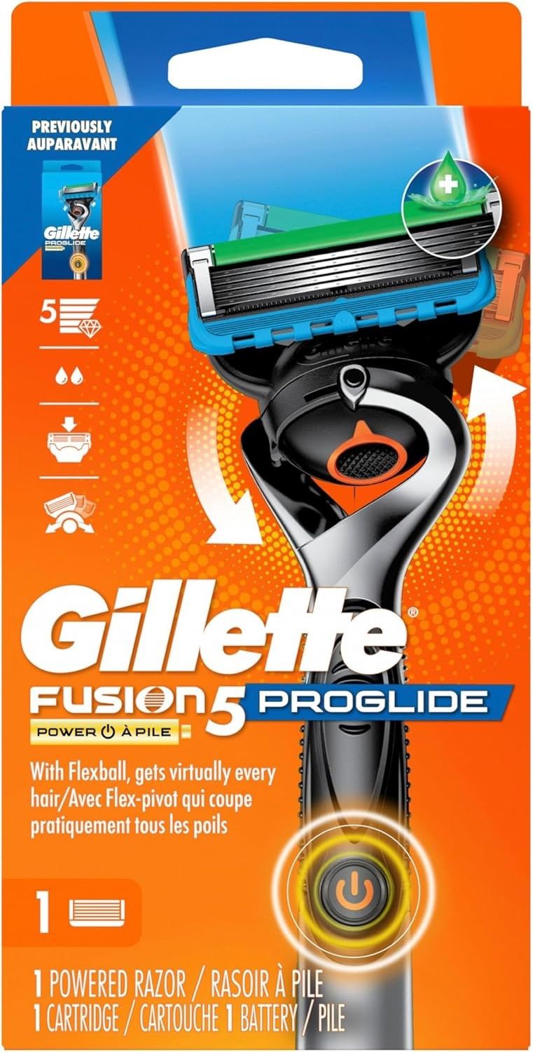 GILLETTE FUSION 5 PROGLIDE POWER 1RAZOR + 1CARTRIDGE + 1BATTERY