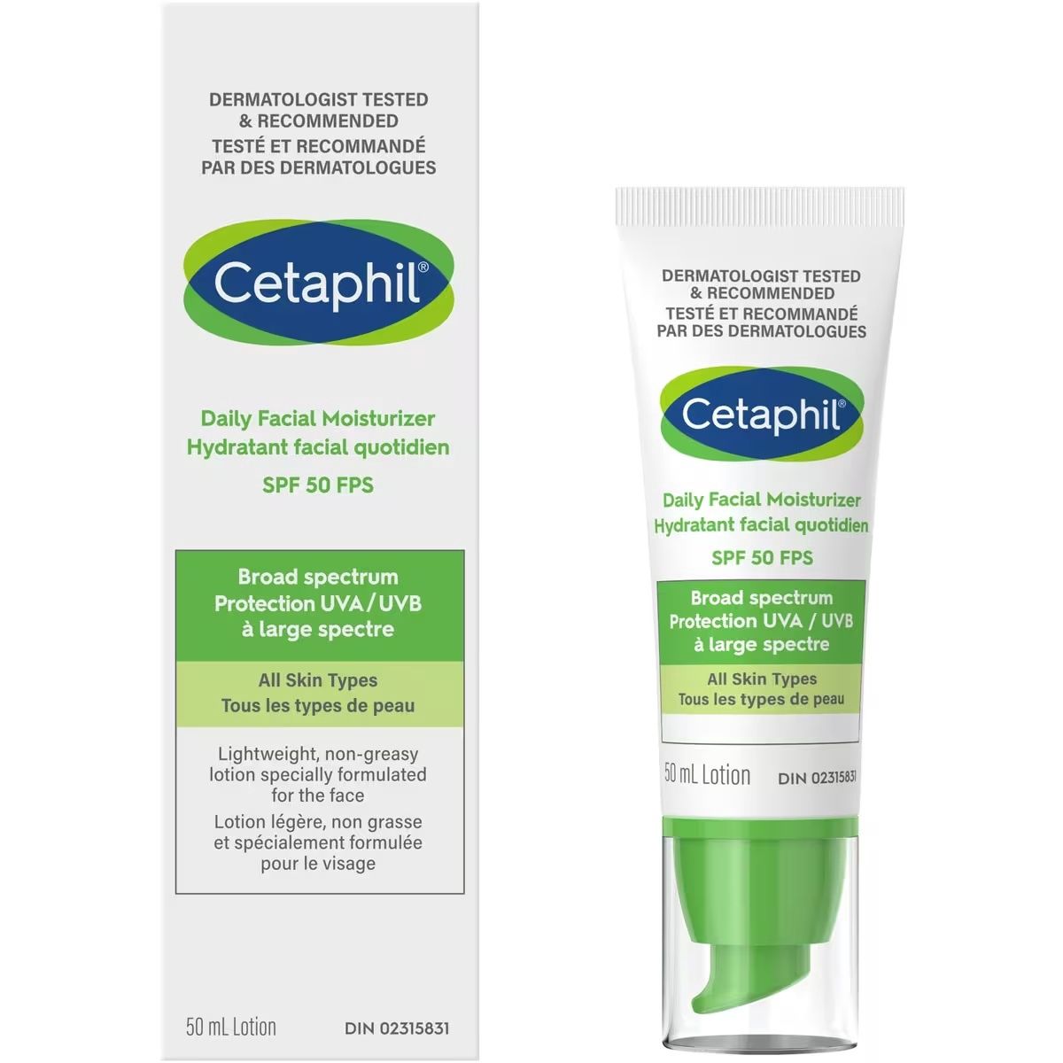 CETAPHIL DAILY FACIAL MOISTURIZER 50ML ALL SKIN TYPES (AM) SPF50