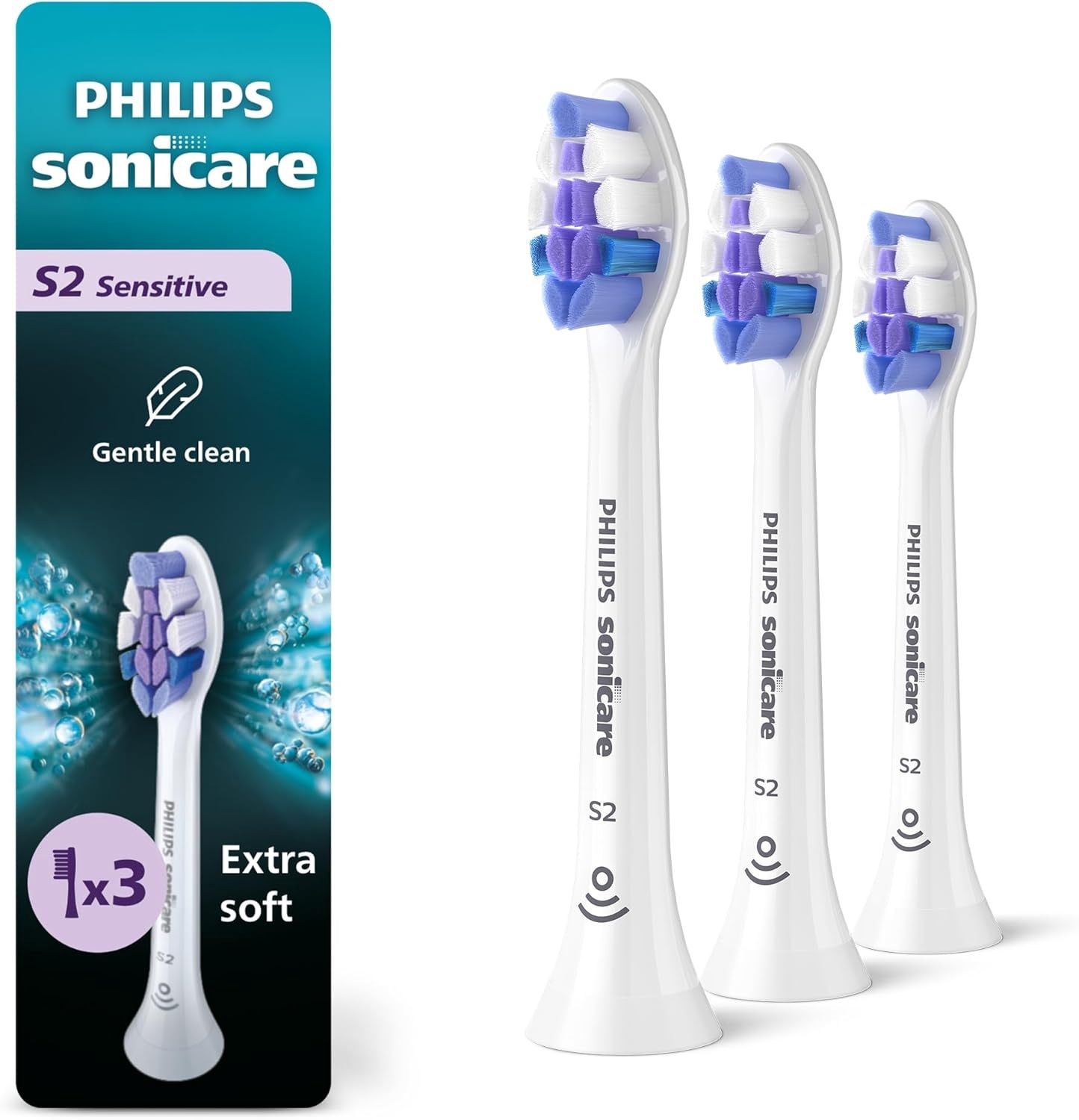 PHILIPS SONICARE S2 SENSITIVE REPLACEMENT BRUSH HEADS (3PACK)