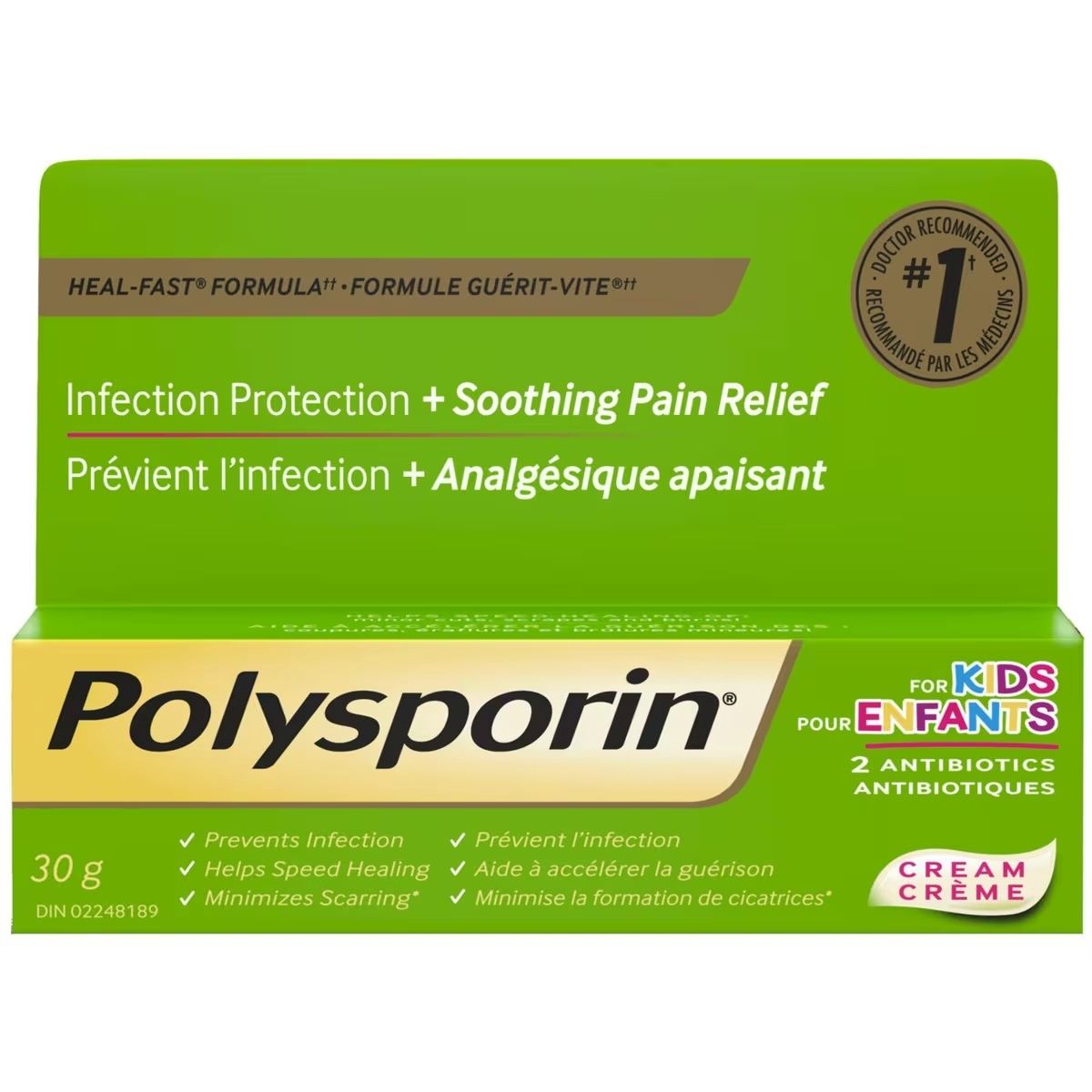 POLYSPORIN ANTIBIOTICS CREAM + PAIN RELIEF KIDS 30G
