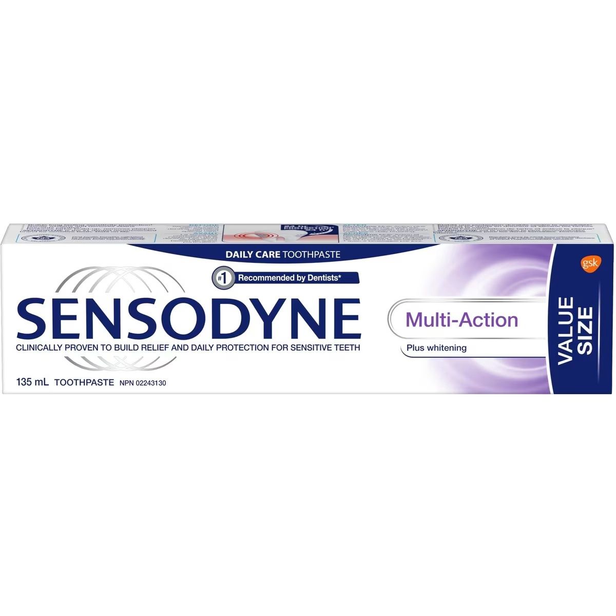 SENSODYNE TOOTHPASTE MULTI-ACTION WHITENING 135ML