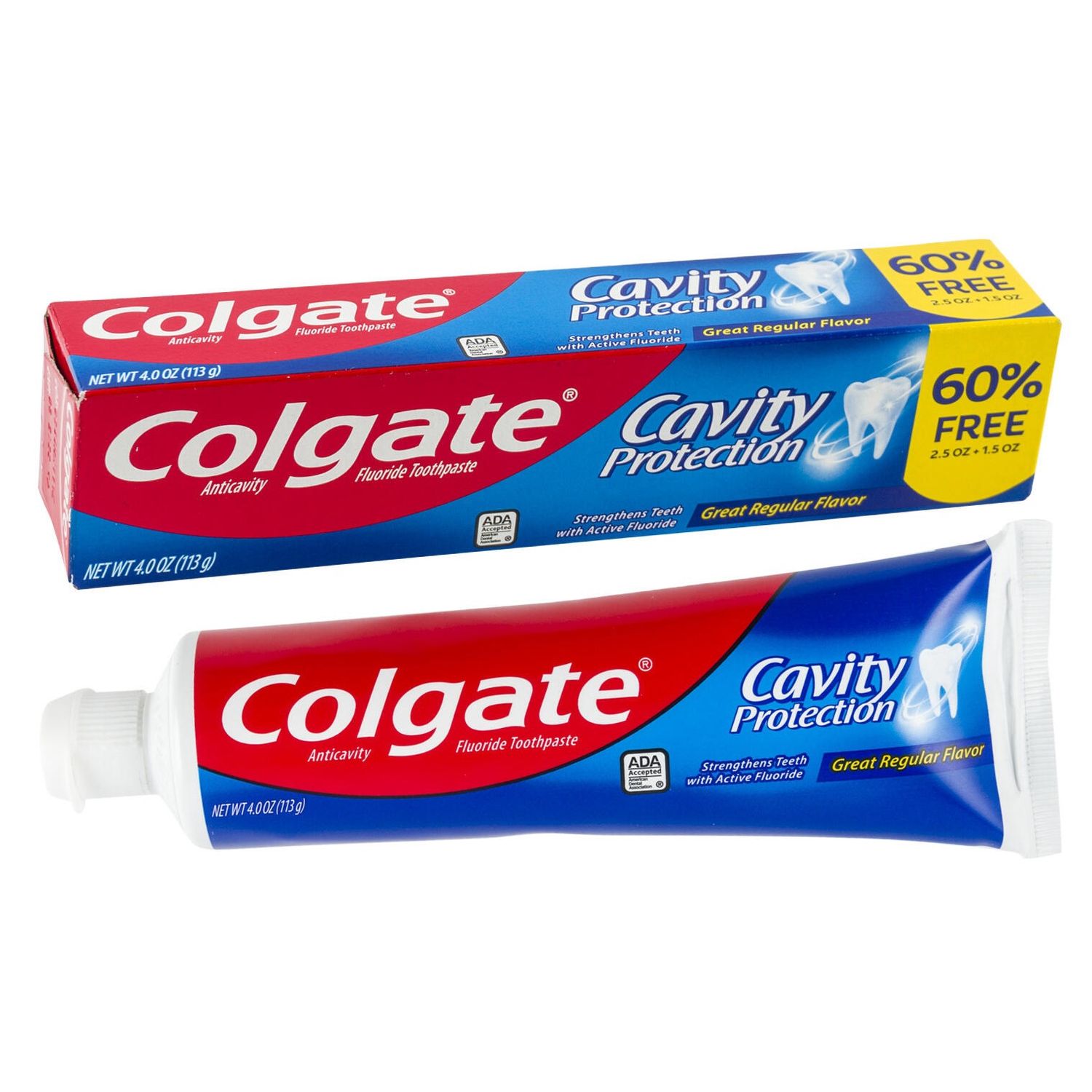 COLGATE ANTICAVITY FLUORIDE TOOTHPASTE CAVITY PROTECTION GREAT REGULAR FLAVOUR 113G
