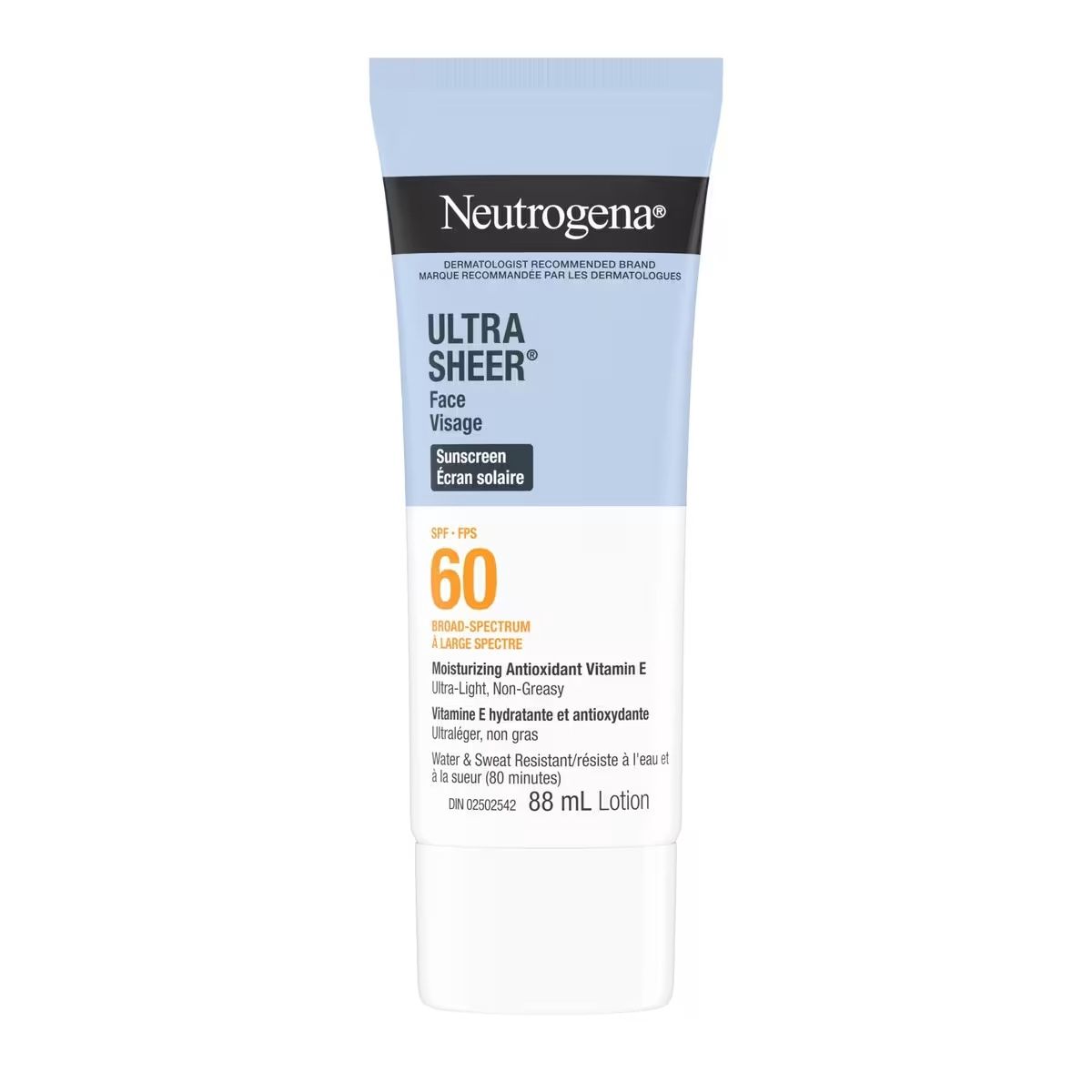 NEUTROGENA ULTRA SHEER FACE SPF60 SUNSCREEN LOTION 88ML