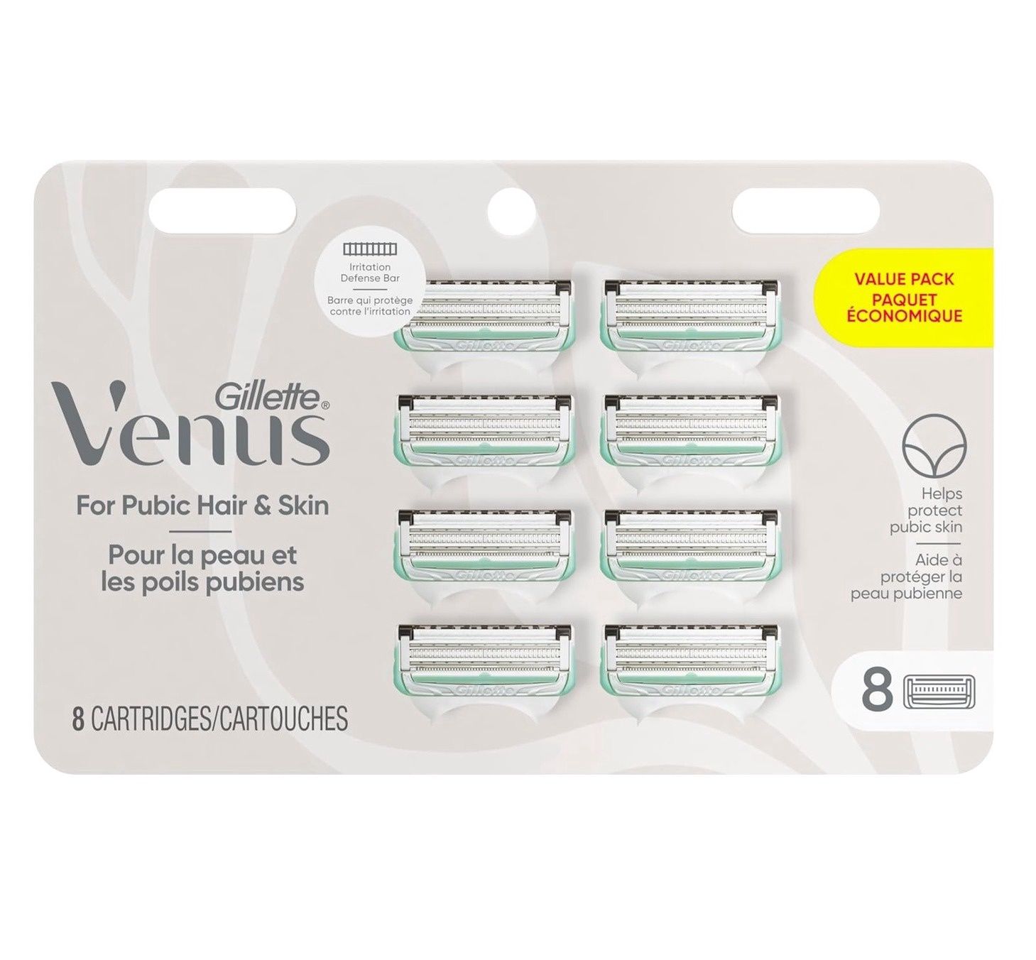 GILLETTE VENUS FOR PUBIC HAIR &amp; SKIN 8CARTRIDGES