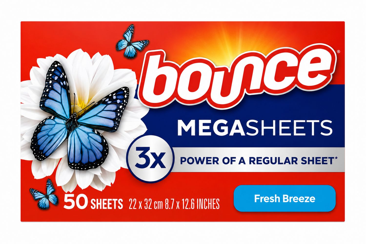 BOUNCE MEGA SHEETS FRESH BREEZE 50'S