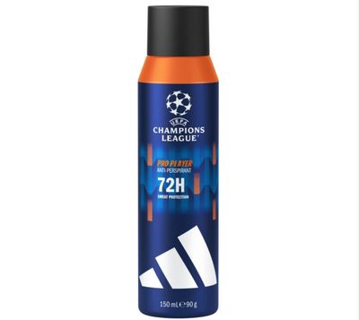 ADIDAS SPRAY 150ML MEN'S UEFA CHAMPIONS LEAGUE 72H PRO PLAYER