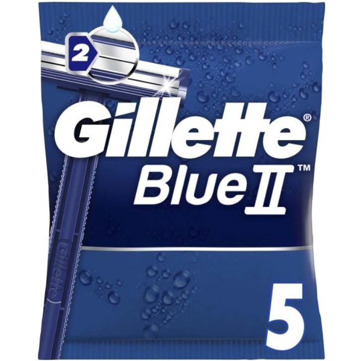 GILLETTE BLUE II DISPOSABLE RAZOR 5PACK